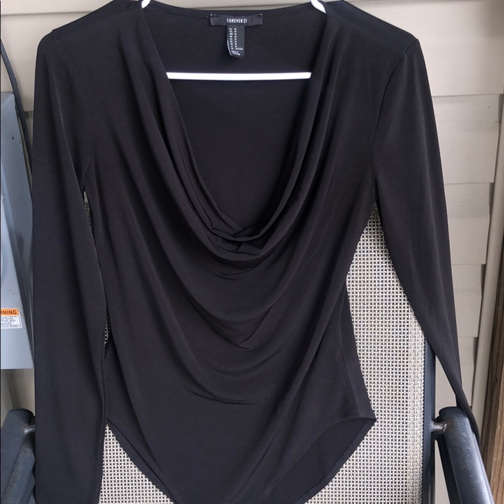 forever 21 cowl neck bodysuit